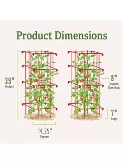 Tomato Cages, Set Of 4 -Green Garden Shop 8587040 1