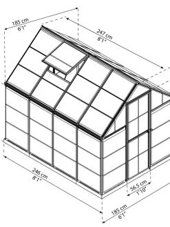 Canopia® By Palram Harmony™ Greenhouse, 6' 14 Canopia® By Palram Harmony™ Greenhouse, 6' -Green Garden Shop 8588022 11V tif