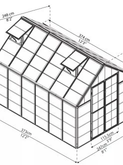 Canopia® By Palram Harmony™ Snap & Grow Greenhouse, 8' 41 Canopia® By Palram Harmony™ Snap & Grow Greenhouse, 8' -Green Garden Shop 8591044 05V jpg