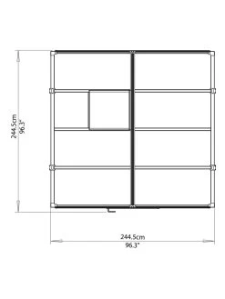 Canopia® By Palram Glory™ Greenhouse, 8' -Green Garden Shop 8591547 14v