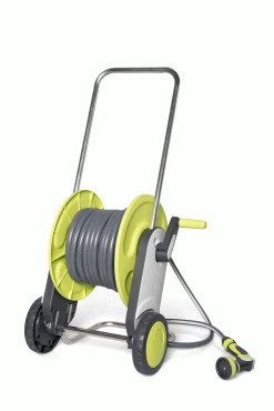 G.F. Italia Concept Plus Hose Reel -Green Garden Shop 8598478 Concept Plus Hose Reel LeftFacing gif