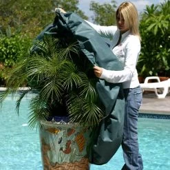 The Planket® Frost Protection Plant Cover, 10' Round -Green Garden Shop 8599102 02V tif