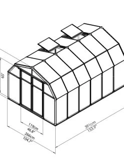 Canopia® By Palram Hobby Gardener Greenhouse, 8' -Green Garden Shop 8599332 03V tif