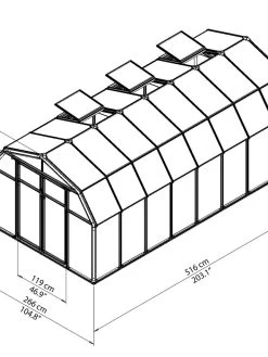 Canopia® By Palram Hobby Gardener Greenhouse, 8' -Green Garden Shop 8599333 04V tif