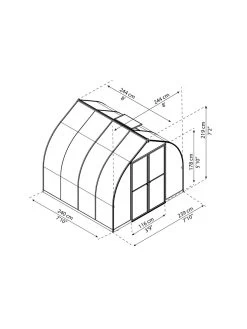 Canopia® By Palram Bella™ Greenhouse, 8' -Green Garden Shop 8599337 08v