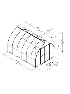 Canopia® By Palram Bella™ Greenhouse, 8' -Green Garden Shop 8599338 04v