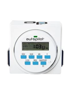Digital Programmable 7 Day Timer Dual Outlet -Green Garden Shop 8599360 01v