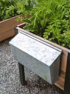 Galvanized Garden Tool Storage Box -Green Garden Shop 8610811 GalvanizedToolStorageBox gif