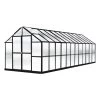 MONT Growers Edition Greenhouse, 8' X 24' -Green Garden Shop 8611198 mont 24 grower black