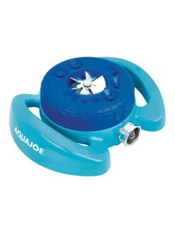 Aqua Joe® AJ-TSSBM Indestructible 9-Pattern Metal Turret Sprinkler -Green Garden Shop 8612869 02v
