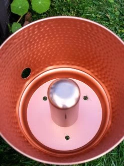 Hammered Copper Hose Pot With Lid -Green Garden Shop 8613311 0022