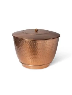 Hammered Copper Hose Pot With Lid -Green Garden Shop 8613311 5815